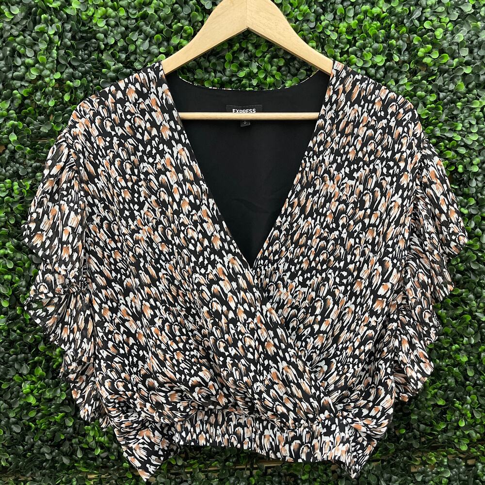 Express, Crop Top Flowy Blouse, Women’s Size Small